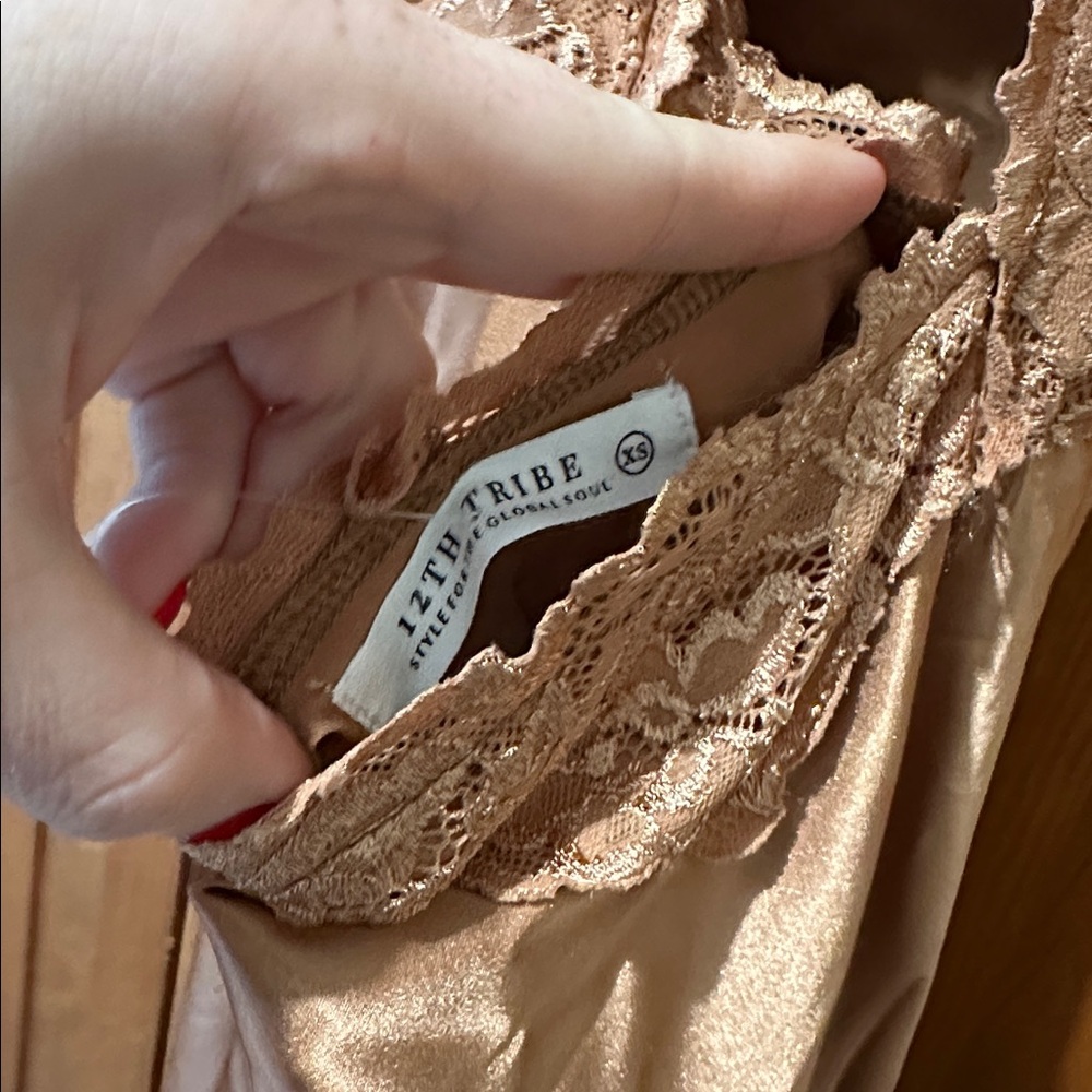 12th Tribe NWT Wynona Copper Mini Dress - Picture 6 of 7